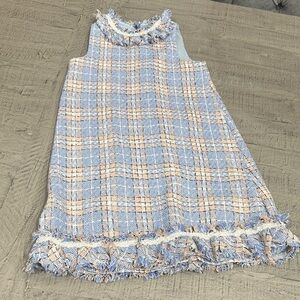 Blue Beri and Plaid Fringe Dress 12
